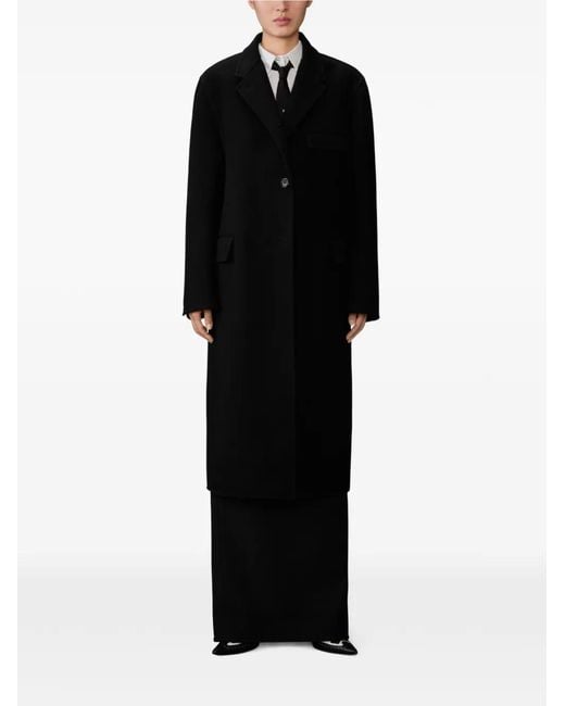 Thom Browne Black Single-Breasted Coat
