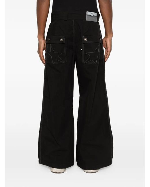 MADFRENZY Black Double-Button Trousers for men