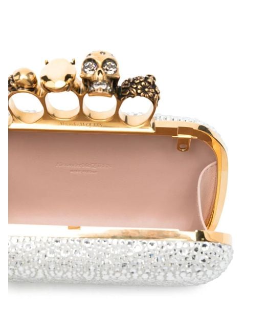 Alexander McQueen White Knuckle Clutch Bag