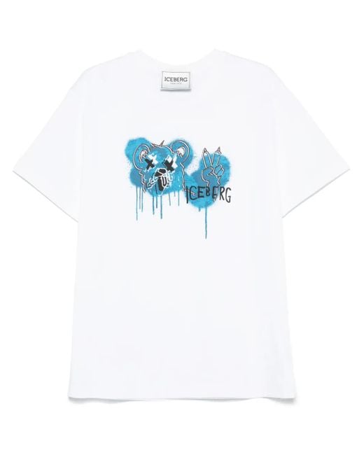 Iceberg T-Shirt Mit Bären-Print in Blue für Herren
