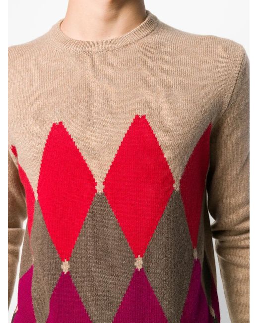 Ballantyne Red Patterned Sweater for men