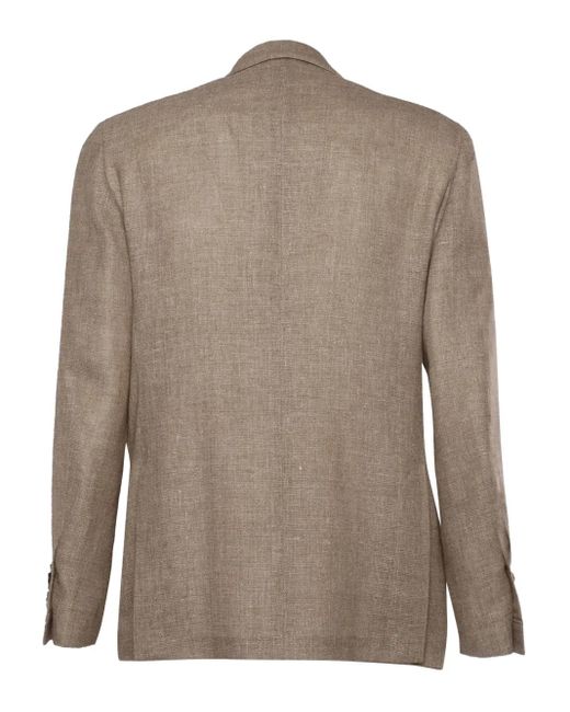 Lardini Brown Three-Button Patch-Pocket Blazer for men