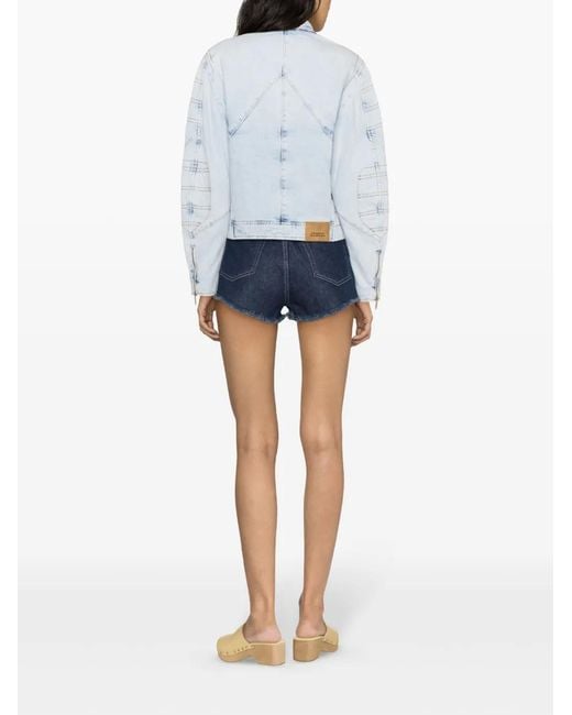 Isabel Marant Blue Chady Padded Denim Jacket
