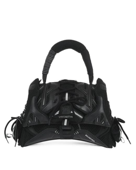 Balenciaga Black Sneaker-Panelled Mesh Shoulder Bag