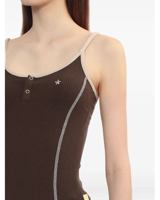 Top A Coste Con Borchie di BAPY BY *A BATHING APE® in Brown