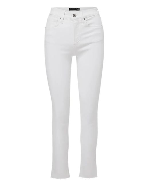 Veronica Beard White Carly Flared Jeans