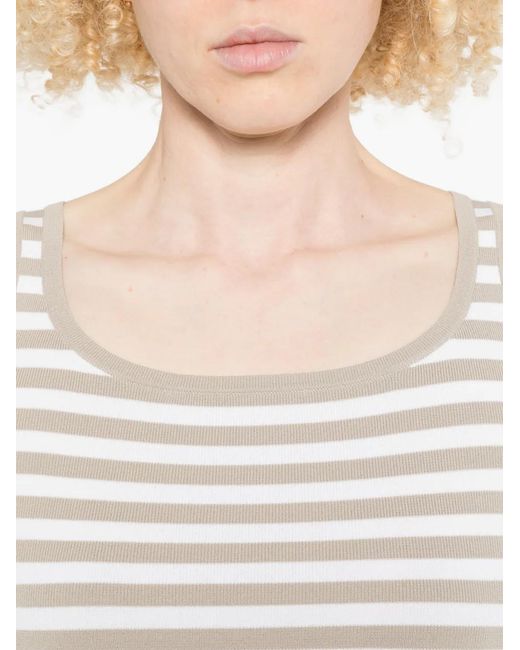 Max Mara White Cippo Striped Top