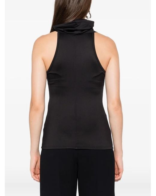 Victoria Beckham Black Hooded Tank Top