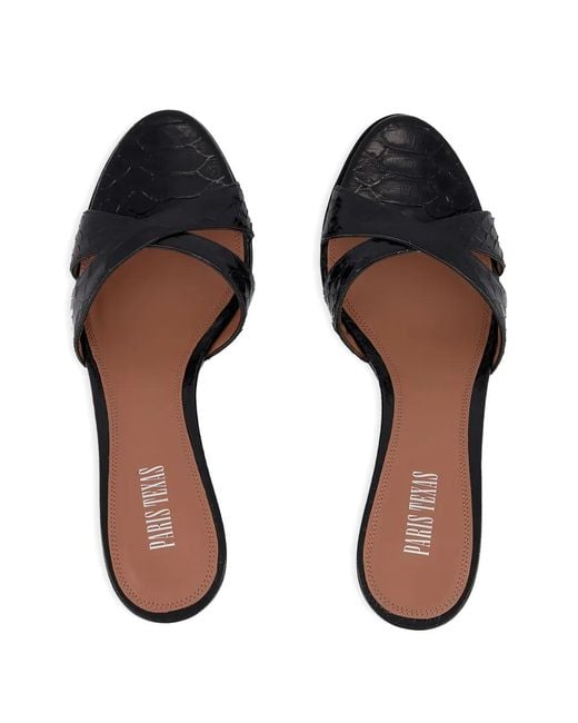 Paris Texas Black Nina Criss-Cross Sandals