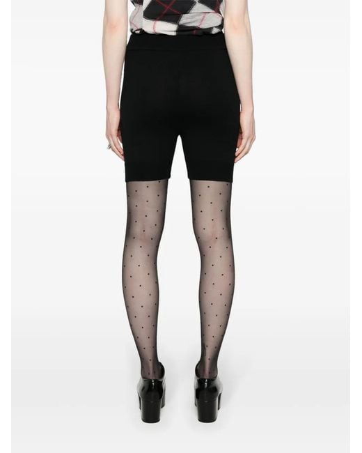 Vivienne Westwood Black Embroidered-Logo Knitted Shorts