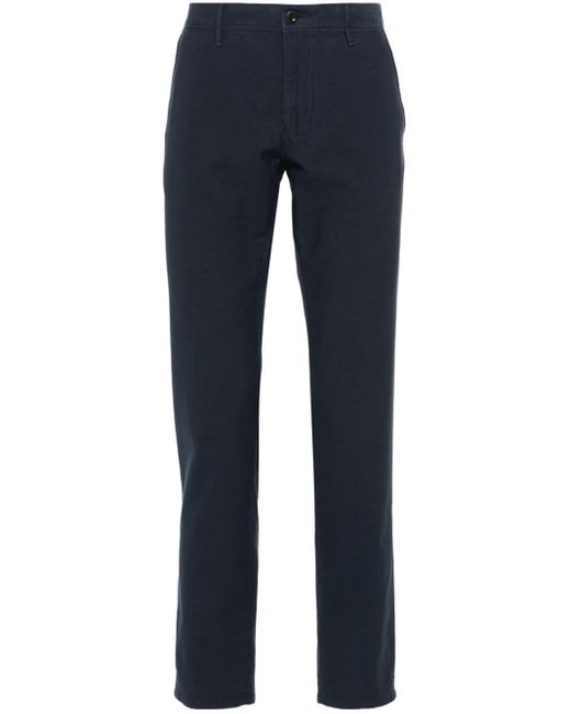 Incotex Blue Pressed-crease Slim-fit Trousers for men