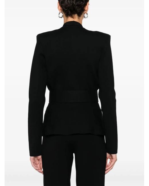 Elisabetta Franchi Black Sakko mit Gürtel