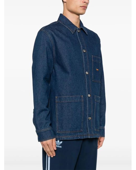 Maison Kitsuné Blue Denim Jacket for men