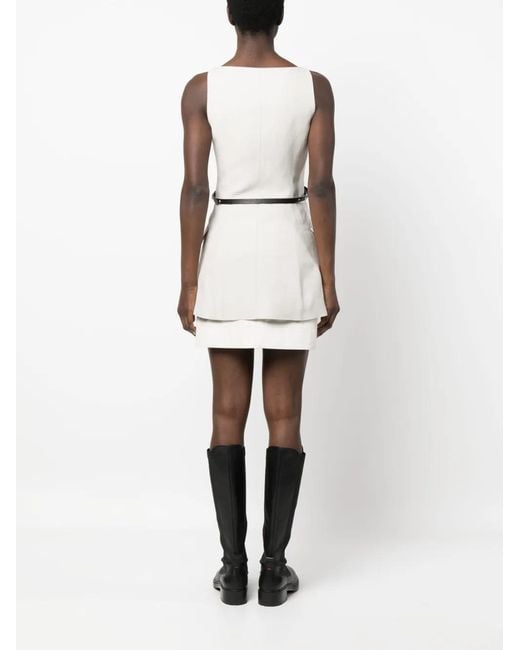 DURAZZI MILANO White Button-Fastening Sleeveless Waistcoat