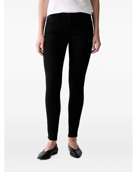 Guess Black Logo-Patch Skinny Jeans