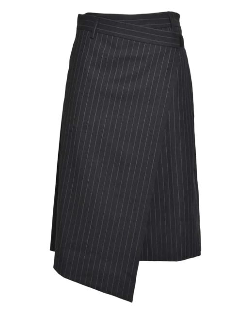 True Royal Blue Pinstripe-Pattern Shorts
