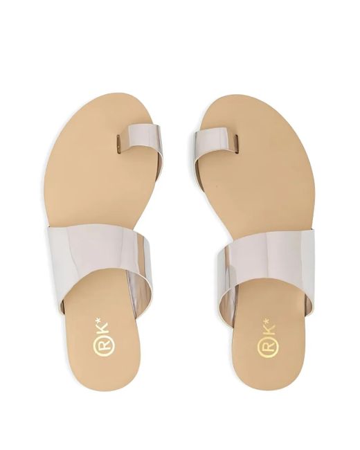 RK White Strap Sandals