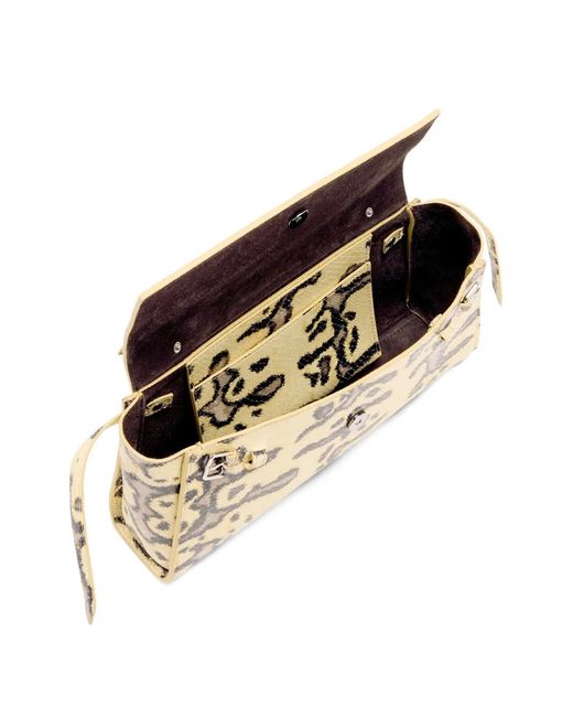 Proenza Schouler Metallic Tate Python-Print Clutch Bag