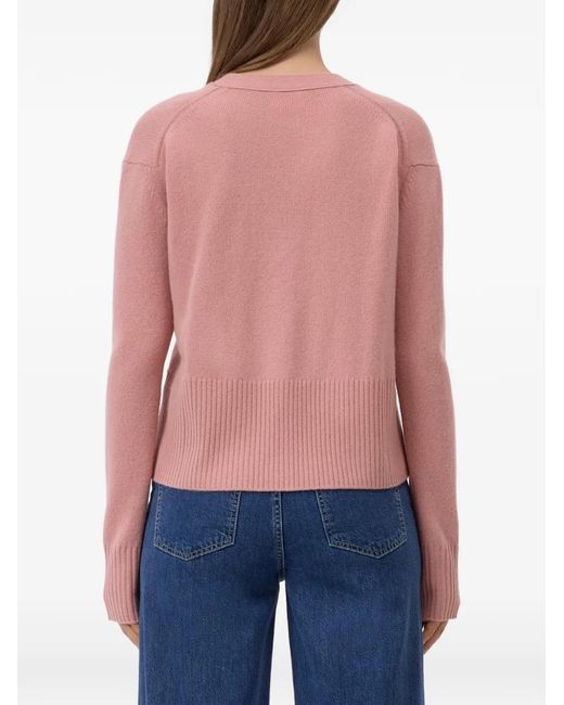 Closed Pink Cardigan En Laine À Col V