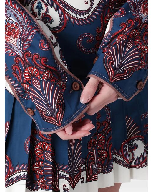Farm Rio Blue Arabesque Long Sleeve Shirt