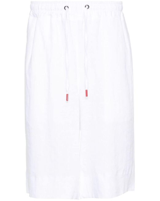 Kiton Linnen Shorts in het White voor heren