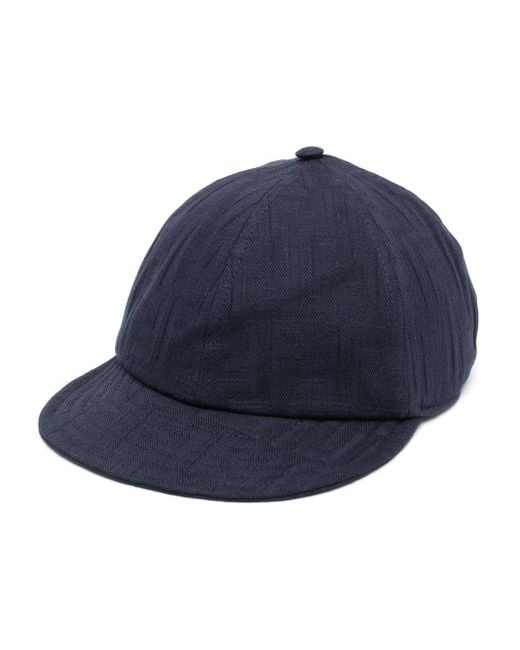 Cappello da baseball con logo goffrato di Fendi in Blue da Uomo