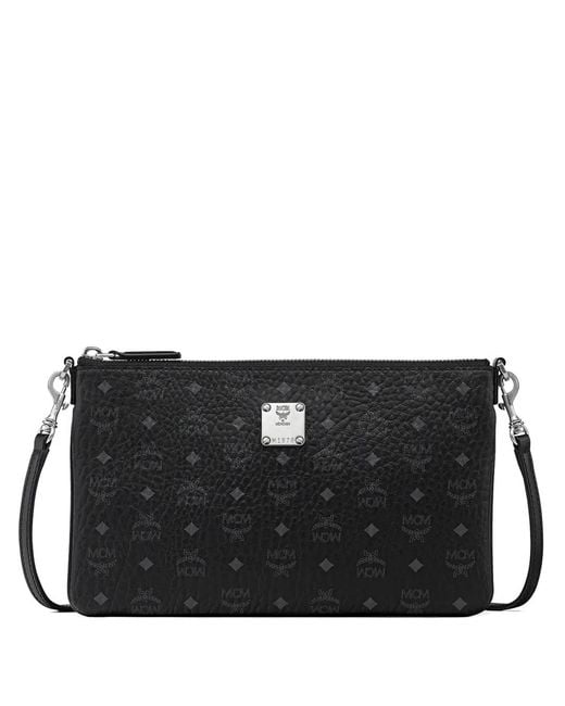 MCM Black Aren Visetos Crossbody Bag