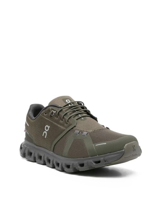 On Shoes Brown Cloud Mesh-Panel Sneakers for men