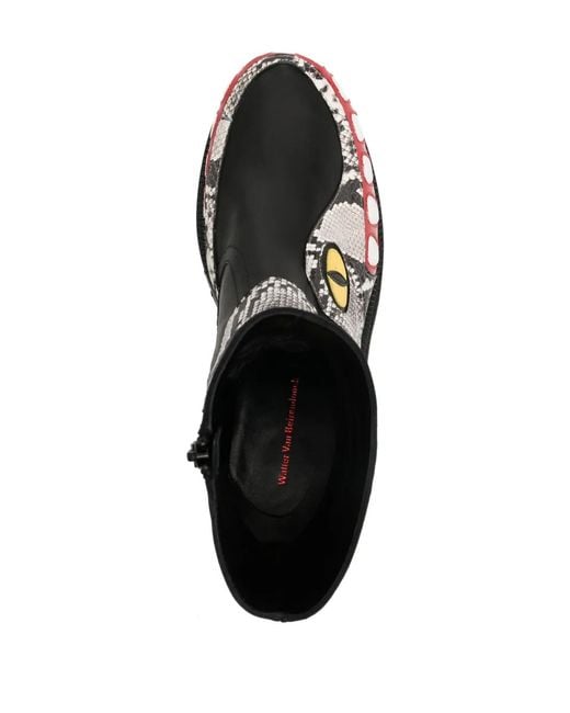 Walter Van Beirendonck Black Viper 70Mm Boots for men