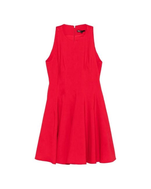 Maje Short Flared Linen-Blend Dress