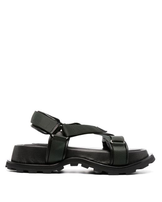 Jil Sander Chunky Hiking Sandals in Black | Lyst