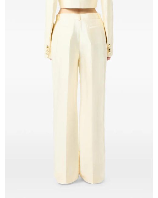 Blumarine Natural Wide-Leg Trousers