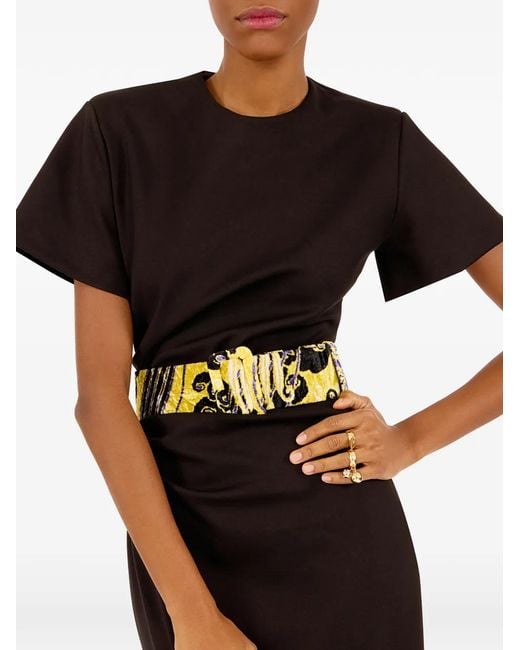 LaDoubleJ Black Patterned Buckle Belt