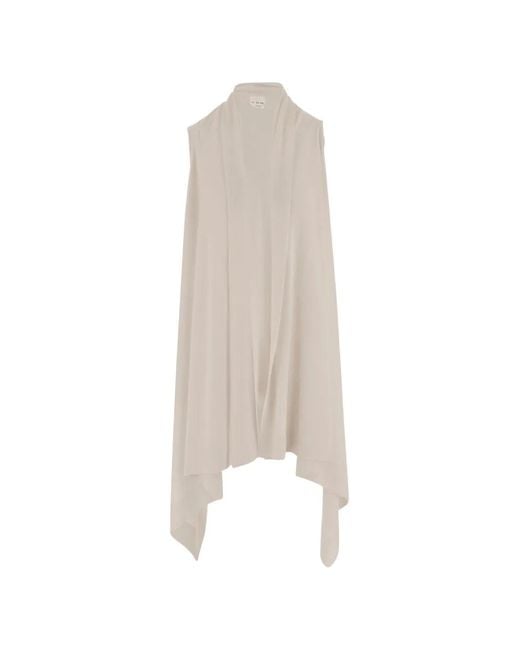 Sa Su Phi White Open-Front Vest