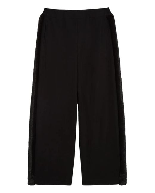 Apparis Black Ivy Wide-Leg Trousers