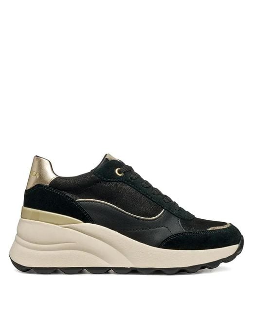 Geox Black Spherica Platform Sneakers