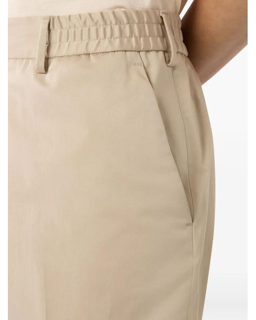 Lardini Natural Flat-Front Elasticated-Sides Trousers for men