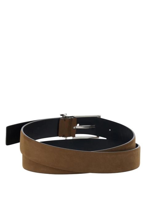 Tom Ford Black T Buckle Leather Belt for men