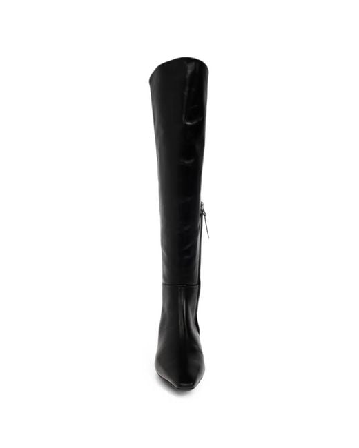 Aeyde Black Ilaria Leather Knee-High Boots