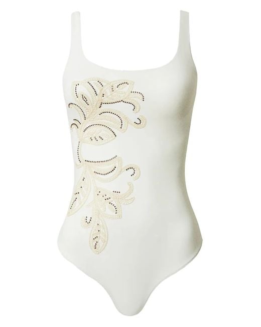 Twinset White Maillot De Bain Brodé