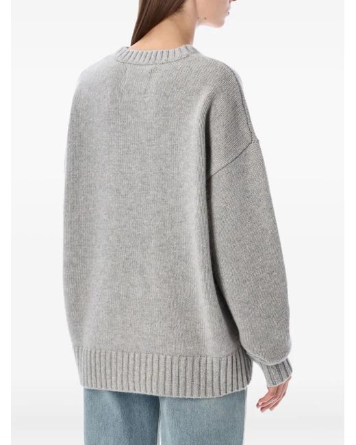 Extreme Cashmere Gray Long-sleeve Crew-neck Sweater