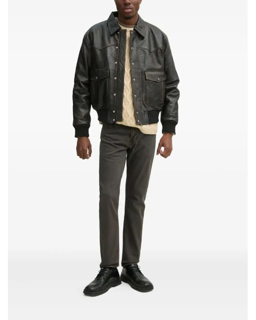 Levi's Brown 502 Logo-Patch Jeans for men