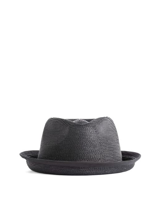 Sombrero fedora con cinta Casey Casey de hombre de color Gray