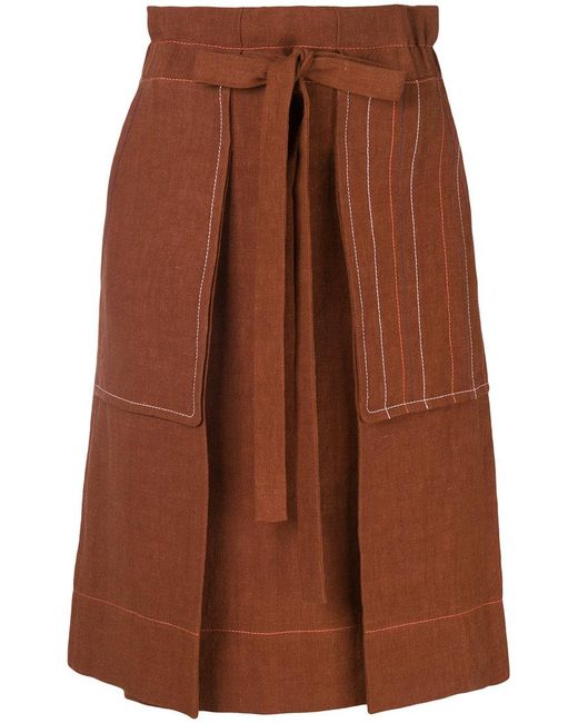 Sonia Rykiel Brown Fitted Pencil Skirt