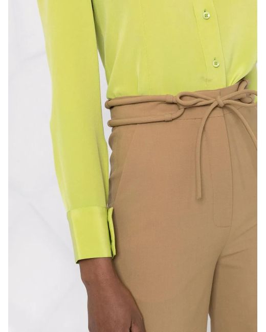 Pantalones anchos con cintura lazada Nanushka de color Natural