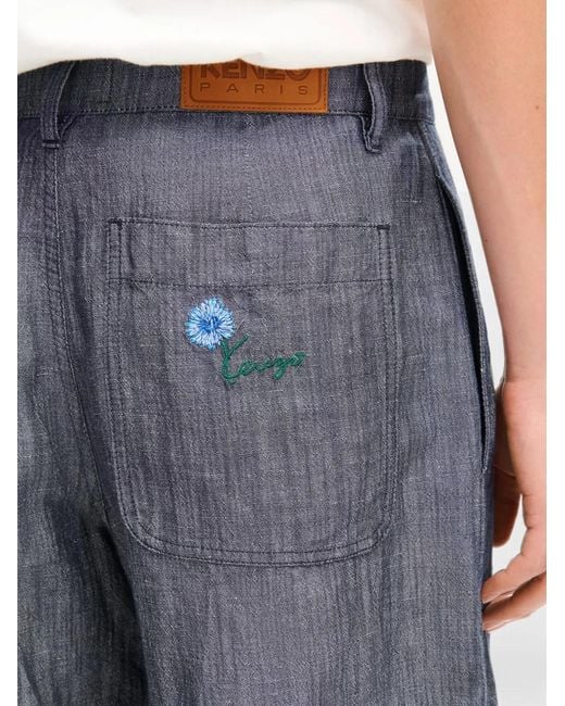 KENZO Gray Tulip Bermuda Shorts for men