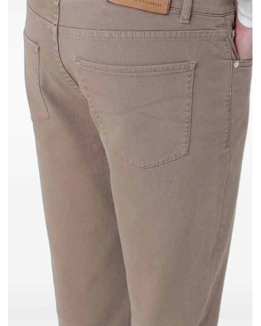 Vaqueros Rectos Brunello Cucinelli de hombre de color Gray
