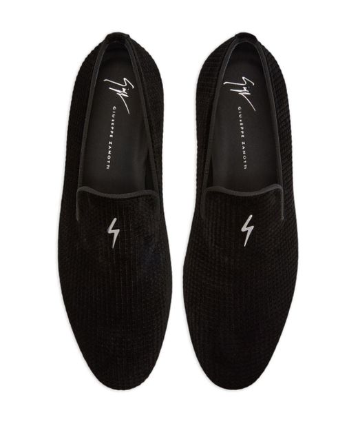 Giuseppe Zanotti G-Flash Loafer aus Samt in Black für Herren