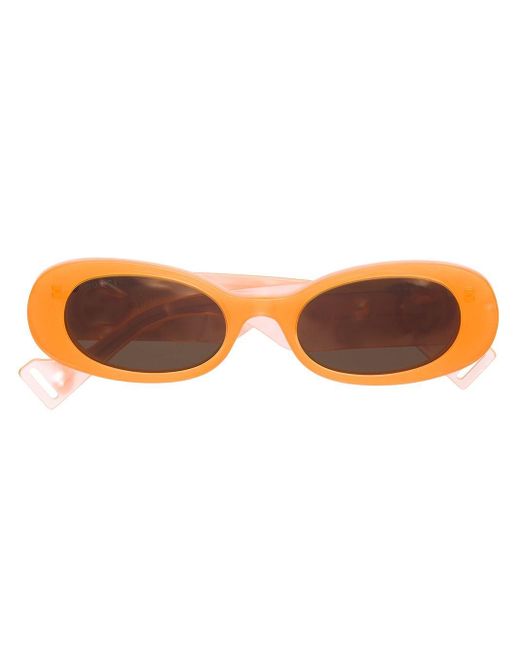 Gucci Orange Oval-frame Sunglasses