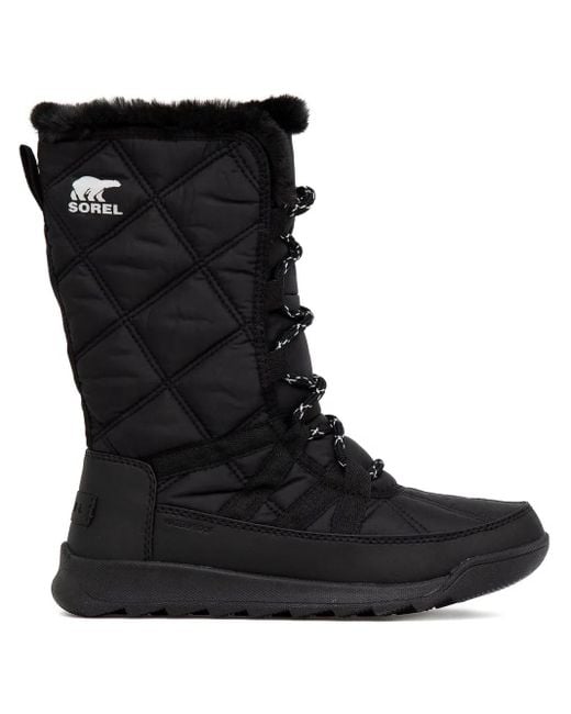 Sorel Black Whitney Quilted Boots